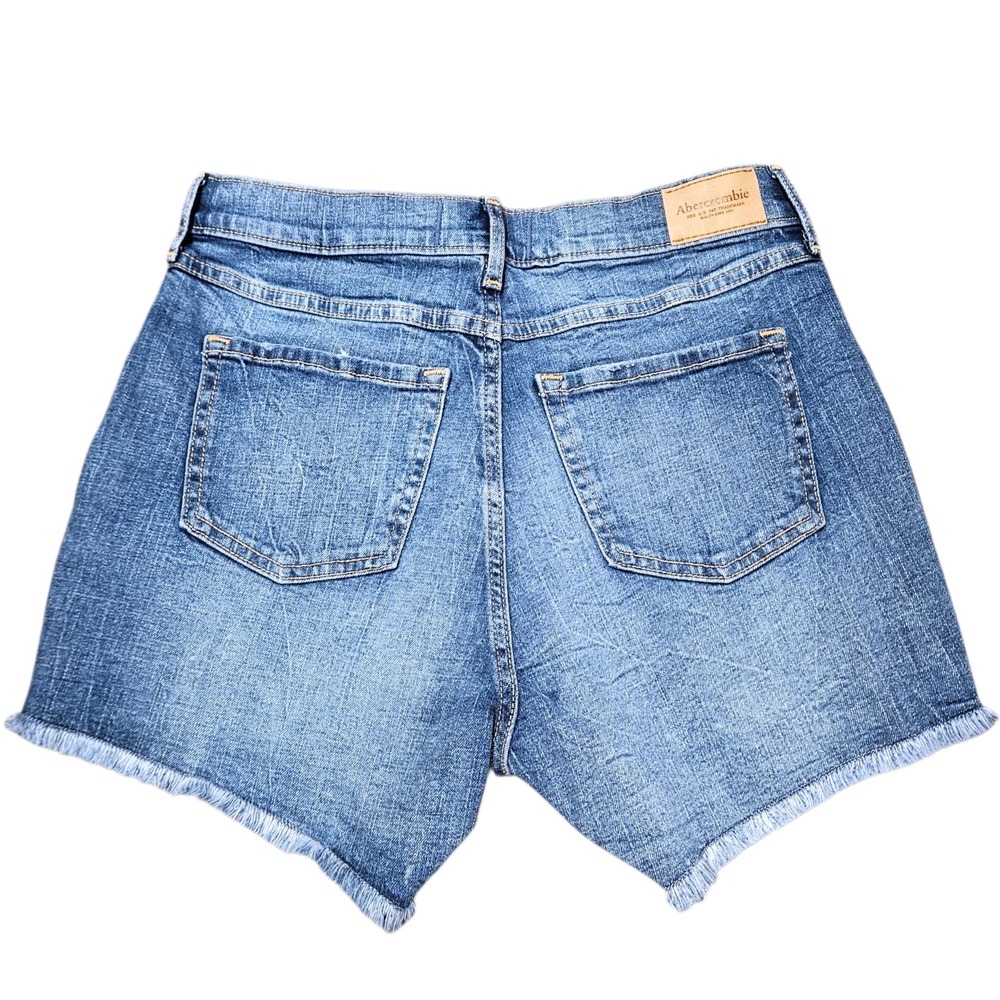 Abercrombie Kids 17/18 Distressed Denim Shorts Adjustable Waist Size 17/18 - Picture 2 of 9